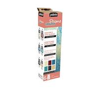 Pebeo set principianti fantasy prisme-pittura effetto alveolare multi supporto-6 flaconi da 20 ml assortiti-bianco conchiglia + fiore di ciliegio + blu caraibico + turchese + onice + oro vecchio