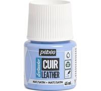 Pébéo - Setacolor Pelle - Vernice acrilica per pelle e similpelle - Personalizzazione di borse, scarpe, sneaker - Resistente a graffi, pieghe e abrasioni - Finitura opaca/satinata -Blu ghiaccio -45 ml