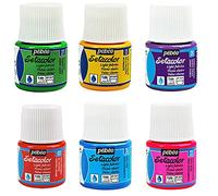 PEBEO SETACOLOR Colori per tessuto a base d'acqua, colori per tessuti chiari, formato da 45ml. (028 - Verde Muschio)