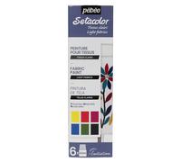 Pebeo Setacolor Light Vernice Per Tessuti Fissa A Caldo Assortita Set 6 X 20Ml