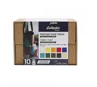 Pebeo Setacolor Opaco Tessuto Pittura Collezione Set #2, 10 X 45ml