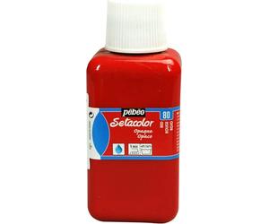Pebeo Setacolor Opaco Tessuto Vernice, 250 ml, Rosso