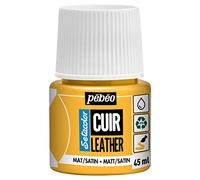 Pébéo - Setacolor Pelle - Vernice acrilica per pelle e similpelle -Personalizzazione di borse, scarpe, sneaker -Resistente a graffi, pieghe e abrasioni -Finitura opaca/satinata -Giallo girasole -45 ml
