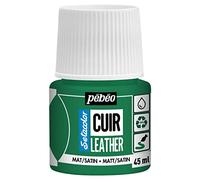 Pébéo - Setacolor Pelle - Vernice acrilica per pelle e similpelle - Personalizzazione di borse, scarpe, sneaker - Resistente a graffi, pieghe e abrasioni - Finitura opaca/satinata -Verde cactus -45 ml
