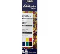 Pebeo Setacolor Tessuto Pittura 6 X 20ml Opaco Luce & Scuro Craft