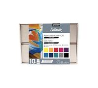 Pebeo Setasilk Collezione Tessuto Pittura 10 X 45ml Seta Regalo Set 758485