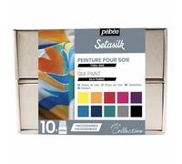 Pebeo Setasilk Collezione Tessuto Pittura 10 X 45ml Seta Regalo Set 758485