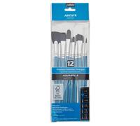 Pebeo Sintetico Scoiattolo Acquerello Pennello Set 12pc