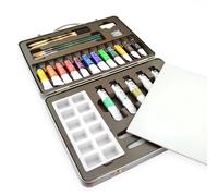 Pebeo Studio Acrilici Set Pittura IN Metallo Regalo Teglia Custodia -