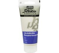 Pébéo - Studio Acrylics 100 ML Gel Fosforescente Non Colorato Verde - Legante Ac