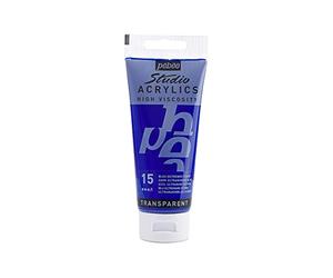 PEBEO Studio Acrylics Fine, 831-015, Vernice acrilica, Blu oltremare scuro, 100 ml