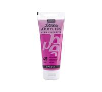 PEBEO Studio Acrylics Fine, 831-045, Vernice acrilica, Rosa vivido opaco, 100 ml