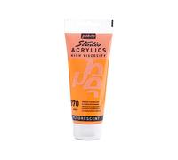 PEBEO Studio Acrylics Fine, 832-370, Vernice acrilica, Arancione fluorescente, 100 ml (Confezione da 1)