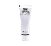 Pébéo - Studio Acrylics Fine Acrylic - Vernice acrilica Bianco - Bianco Titanio, 250 ml