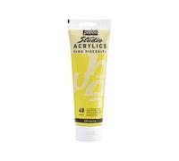 Pébéo - Studio Acrylics Fine Acrylic - Vernice acrilica Giallo - Giallo primario Opaco, 250 ml