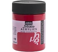 Pébéo 179018 Fine Studio Acrilici, Carmine NAFTA, 500 ml, 500 unità