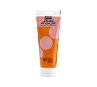 Pébéo - Studio Gouache 220 ml - Pittura Gouache Professionale, Colore a Guazzo, Tempere per Gouache Paint dai Colori Opachi e Pigmentati - Arancio Vivo - 220 ml