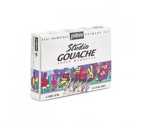 Pebeo Studio Guazzo Opaco Acquerello Pittura Primario Colore Set 6 X 20ml