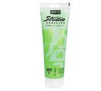 PEBEO Studio - Tubetto di Vernice acrilica, 250 ml, Colore: Verde Giallo Iridesc