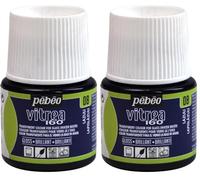 PEBEO - Vernice per Vetro Trasparente Vitrea 160°C - Blu Lapislazzuli - 45 ML (Confezione da 2)