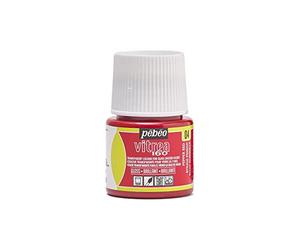 PEBEO - Vernice Trasparente per Vetro Vitrea 160°C - Rosso Peperoncino - 45 ML