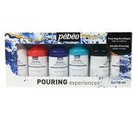 Pebeo Versando Esperienza Pittura Acrilica Liquido Colore Set 6 X 118ml Flaconi