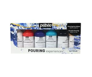 Pebeo Versando Esperienze Acrilico Liquido Colore Set Pittura 6 X 118ml