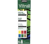 Pebeo Vitrail Vetro Dipinto Initiation Set 6 X 20ml Bottiglie Solvente a Base