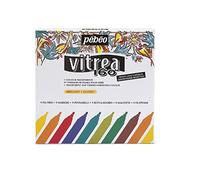 Pebeo Vitrea 160 Permanente Vetro Pittura Colore Pennarello Set