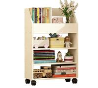 PEBFHSQW Carrello Porta Libri Versatile Con Ruote - Organizer Mobile Sottoscrivania Per Libri E Articoli Per Ufficio, Design Compatto Con Ripiani(bianca,4 layers)