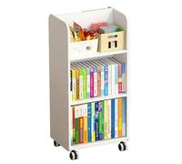 PEBFHSQW Libreria A Doppia Faccia Da Terra - Scaffale Mobile Per Libri E Oggetti Decorativi Per Casa E Ufficio, Organizer Multistrato Per Libri Illustrati(35 * 32 * 94.5cm)