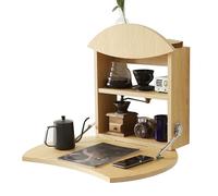 PEBFHSQW pensile Armadio Per Lo Stoccaggio Montato A Parete - Scaffale Per Organizzatore Multiuso Per Camera Da Letto Soggiorno - Tavolo Da Trucco Pieghevole E Decorazioni A Parete Saver(Wood)