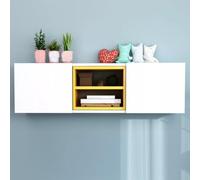 PEBFHSQW pensile Mensole A Parete, Libreria Sospesa E Mobiletto Portaoggetti Per Soggiorno E Camera Da Letto, Ingresso, Moderno Mobiletto Da Parete Con Sfondo TV, Salvaspazio(C,120 * 25 * 35cm)