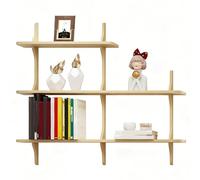 PEBFHSQW pensile Mensole Sospese Salvaspazio, Libreria A Parete Con Organizer Multiplo, Scaffale Portaoggetti A Parete Per Esporre Libri In Soggiorno, Camera Da Letto, Ufficio(Wood,100cm)