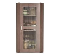 PEBFHSQW pensile Mobiletto Angolare Da Parete Per Cucina, Portaspezie, Griglia Portaoggetti Multi-unità, Mobile Dispensa A Parete Sopra Il WC, Bagno(Brown,30x30x70cm)