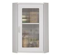 PEBFHSQW pensile Mobiletto Angolare Da Parete Per Cucina, Portaspezie, Griglia Portaoggetti Multi-unità, Mobile Dispensa A Parete Sopra Il WC, Bagno(bianca,35x35x59cm)