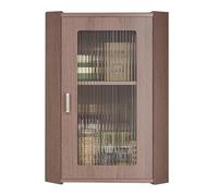 PEBFHSQW pensile Mobiletto Angolare Da Parete Per Cucina, Portaspezie, Griglia Portaoggetti Multi-unità, Mobile Dispensa A Parete Sopra Il WC, Bagno(Brown,30x30x59cm)