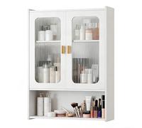 PEBFHSQW pensile Mobiletto Da Bagno A Parete Con Ante, Salvaspazio, Da Posizionare Sopra Il WC, Ideale Anche Per La Cucina E La Lavanderia.(70 * 60 * 20cm)