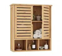 PEBFHSQW pensile Mobiletto Da Bagno A Parete, Mobiletto Da Parete In Legno Con Ripiani, Sopra Il WC, Organizer Per Cosmetici E Articoli Da Toeletta, Per Cucina E Soggiorno