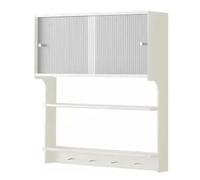 PEBFHSQW pensile Mobiletto Laterale Decorativo Da Parete Con Anta Scorrevole, Per Soggiorno, Cucina E Corridoio | Armadietto Multiuso E Scaffale Espositivo Per Ingresso(bianca,80 * 20 * 85cm)