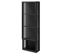 PEBFHSQW pensile Mobiletto Pensile A Parete Mobiletto Bagno Cosmetici E Articoli Toeletta Mobiletto Parete Soggiorno Camera Letto Cucina Balcone Con Anta Rastrelliera Portaoggetti Multistrato(Black)
