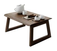 PEBFHSQW Tavolino Pieghevole Basso Per Bovindo, Ideale Per Soggiorno, Studio O Camera Da Letto - Mini Tavolo Portatile Salvaspazio Per Conversare O Consumare Pasti Leggeri(Brown,70 * 40 * 30cm)