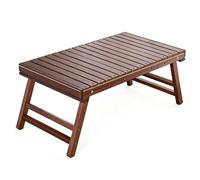 PEBFHSQW Tavolino Pieghevole Per Laptop Da Utilizzare A Letto, Sul Divano O A Terra - Ideale Per La Colazione, Per Scrivere, Lavorare O Come Tavolo Portatile Per Picnic E Feste(Brown)