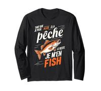 Peccato per il resto pesco pesce pescatore, umorismo peccatore Maglia a Manica