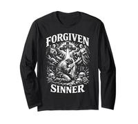 Peccatore perdonato Fede Cristiana Croce Preghiera Religiosa Maglia a Manica