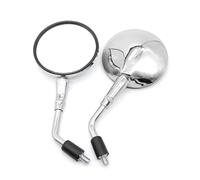 pecchietti Retrovisori Moto Coppia Di Specchietti Retrovisori Per Moto, Universali, Cromati, Da 10 Mm, Per Scooter E Moto Moto Specchietto Retrovisore(Silver)