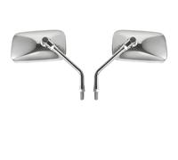 pecchietti Retrovisori Moto Coppia di specchietti retrovisori universali rettangolari per moto, 10 mm, cromati Moto Specchietto Retrovisore