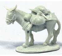 Pechetruite 1 x Pack Donkey - Reaper Bones Miniatura per Gioco di Ruolo Guerra - 77402