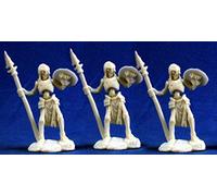 Pechetruite 3 x GUARDIEN Lance Skeleton - Reaper Bones Miniatura per Gioco di Ruolo Guerra - 77239