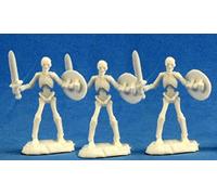 Pechetruite 3 x Skeleton Warrior Sword - Reaper Bones Miniatura per Gioco di Ruolo Guerra - 77242